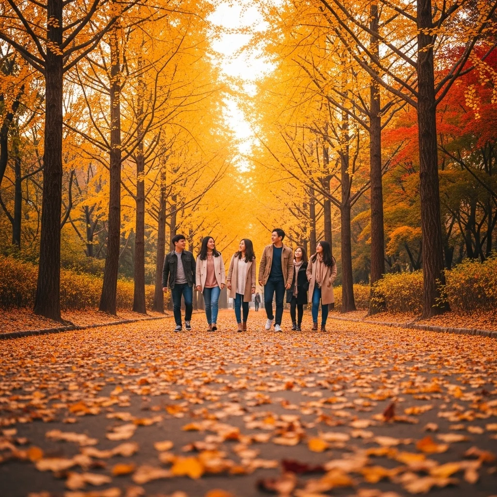 Experiencing autumns kaleidoscope near seoul my to h2 3