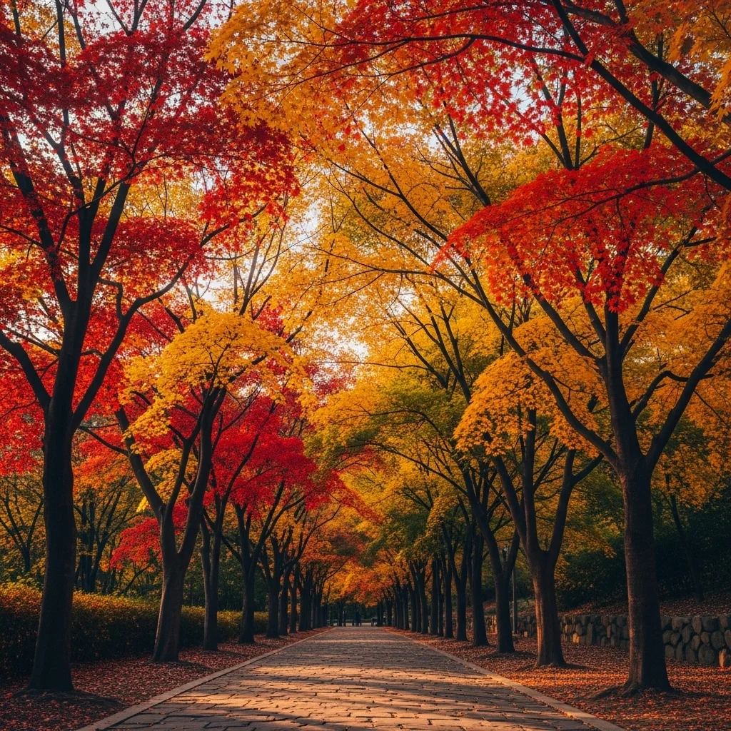Experiencing autumns kaleidoscope near seoul my to
