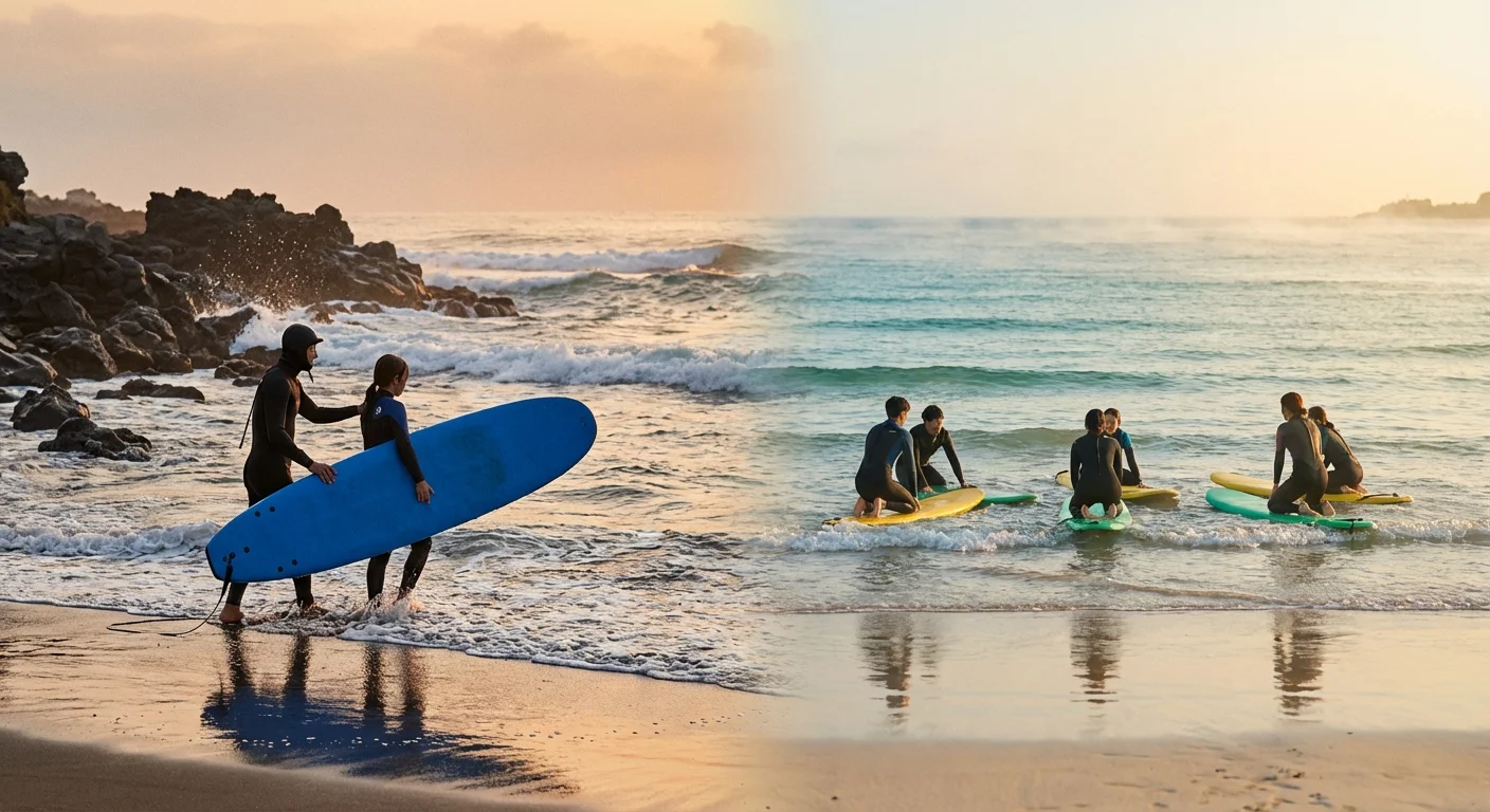 Why Book Surf Lessons in Jeju (Jungmun vs Hamdeok)