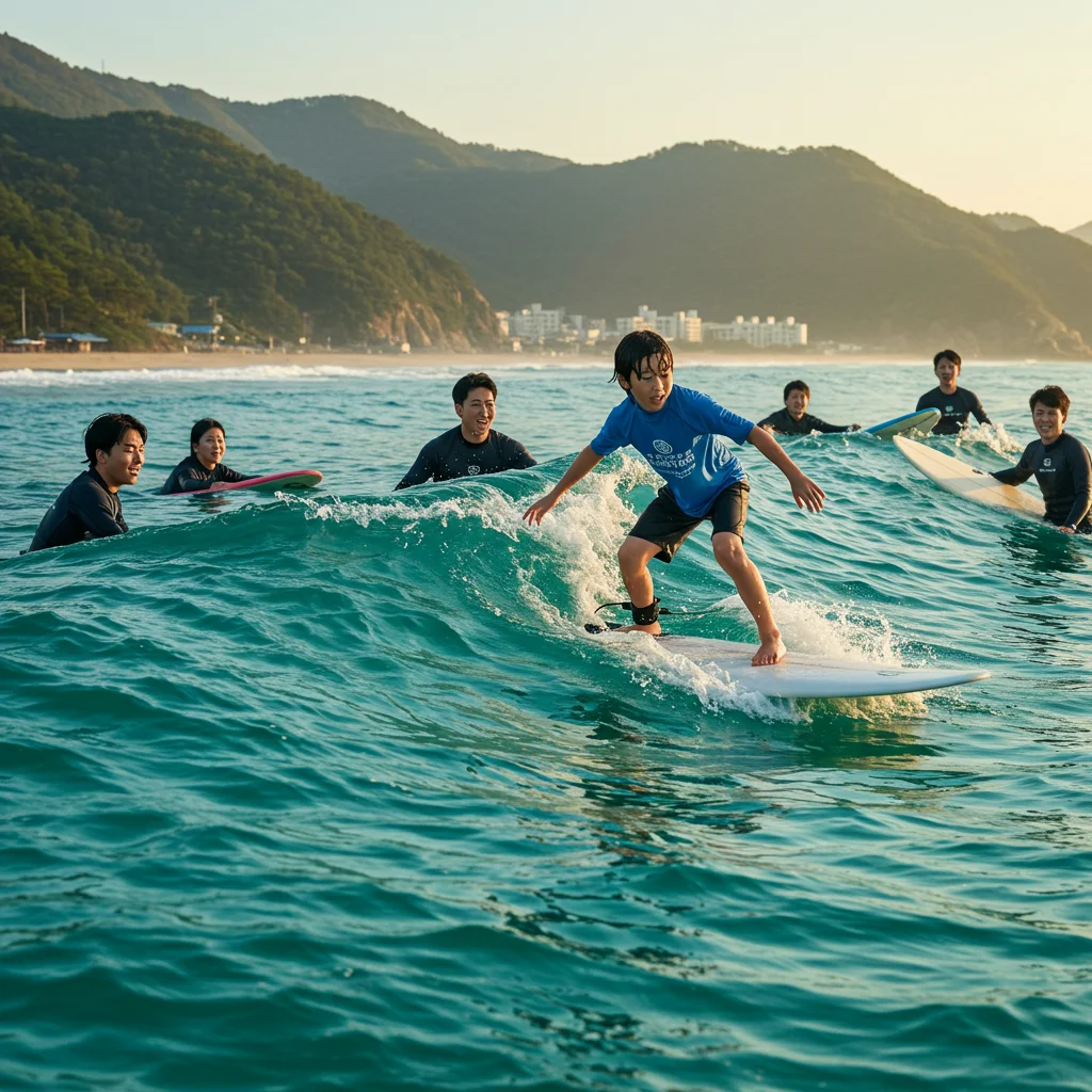 My first ride on the korean waves a surfing advent h2 3