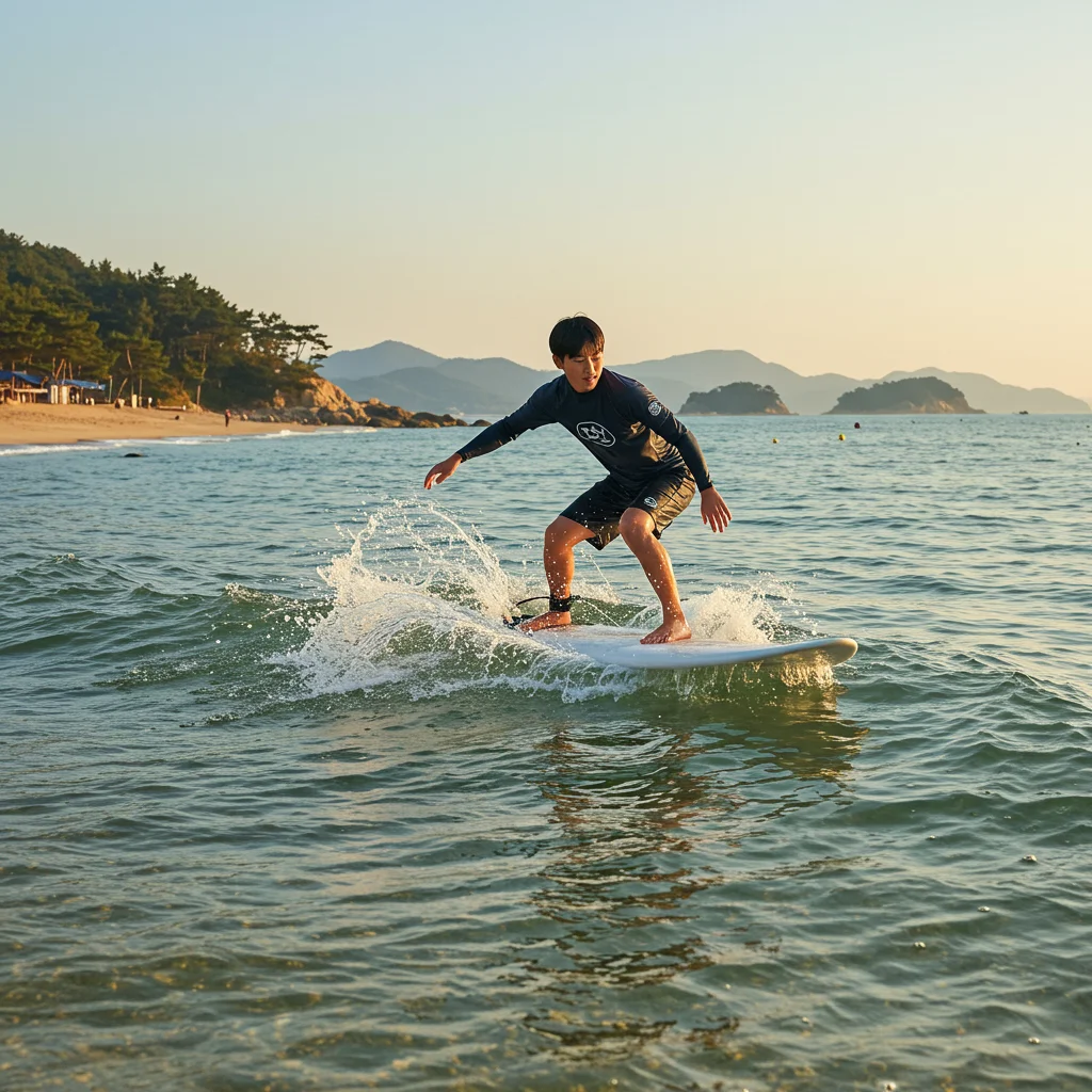 My first ride on the korean waves a surfing advent h2 4