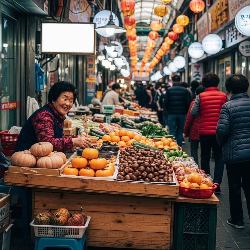 Shopping at korean traditional markets autumns sea h2 5